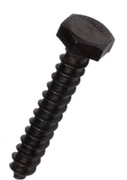 5/16 X 4 HEX LAG SCREW ZINC PT.FLAT BLACK